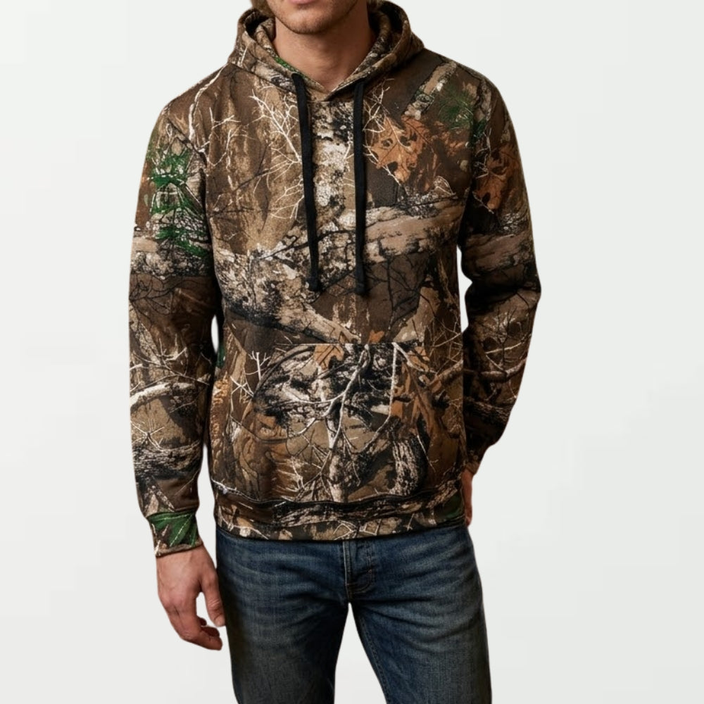 Mens Jungle Print Pullover Hoody