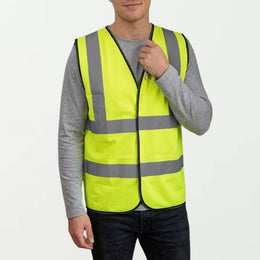 Hi Vis Men's Women Vests Velcro Closure