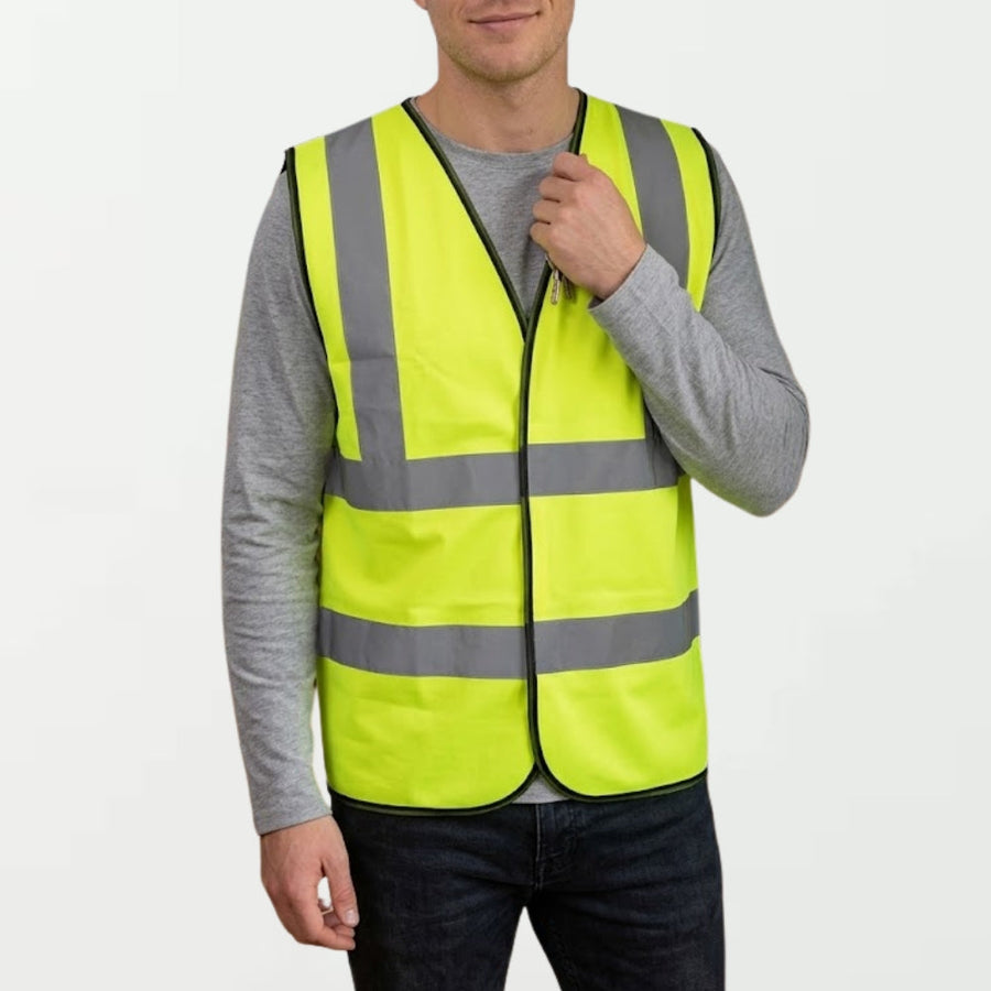 Hi Vis Men's Women Vests Velcro Closure