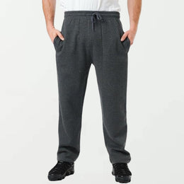 Mens Open Hem Joggers Fleece Trousers
