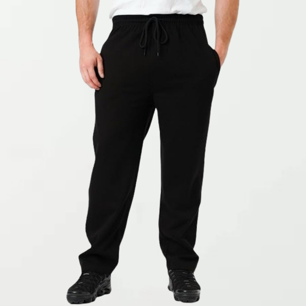 Mens Open Hem Joggers Fleece Trousers