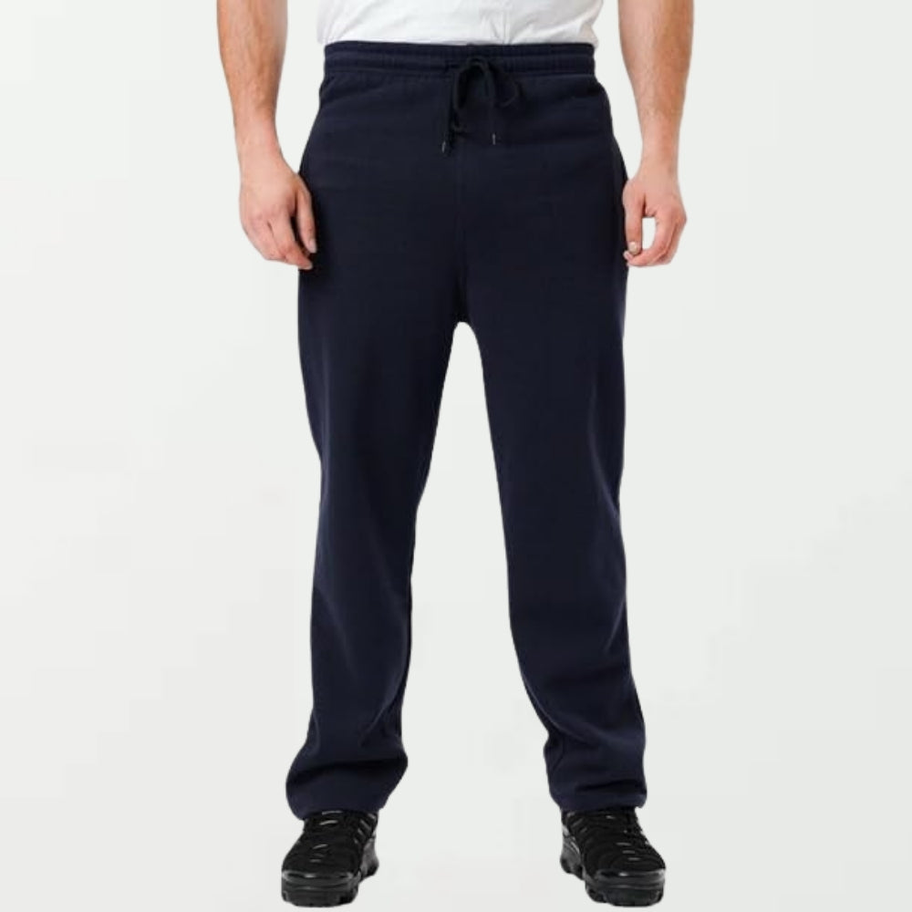 Mens Open Hem Joggers Fleece Trousers