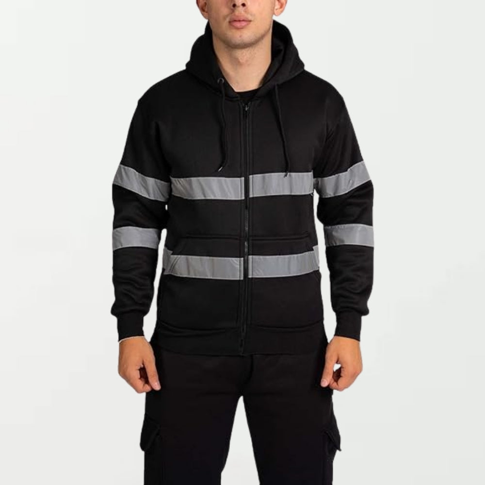 Mens Hi Viz Vis Zip Hoodie