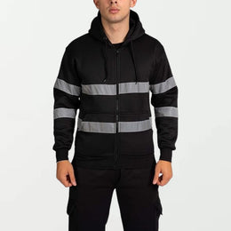 Mens Hi Viz Vis Zip Hoodie