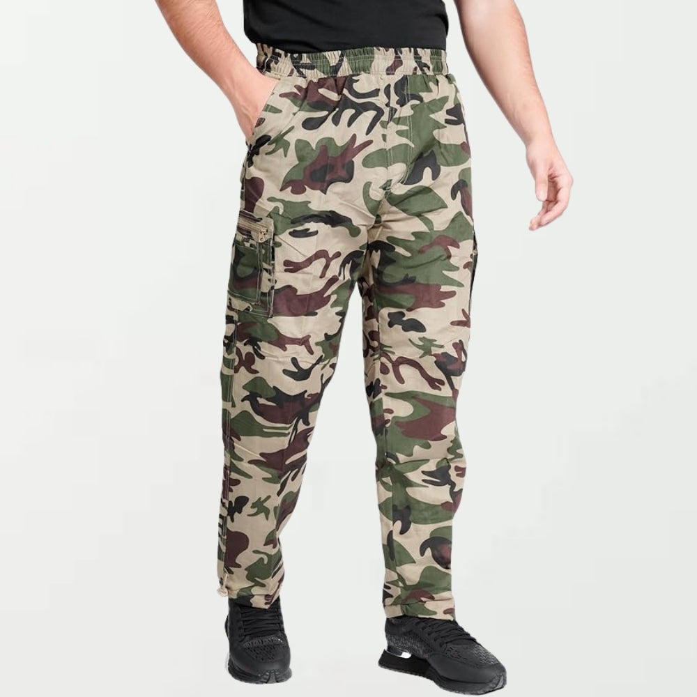 Mens Fleece Lined Thermal Cargo Trousers