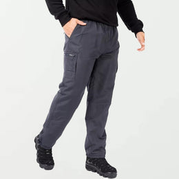 Mens Fleece Lined Thermal Cargo Trousers
