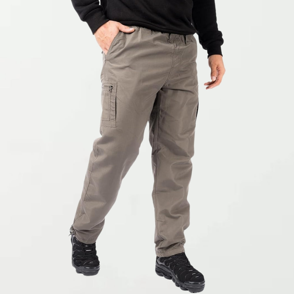 Mens Fleece Lined Thermal Cargo Trousers