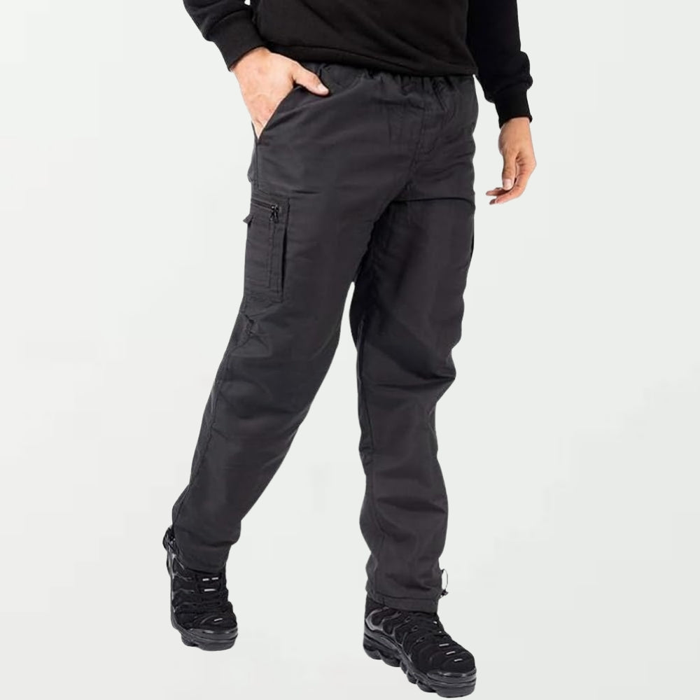 Mens Fleece Lined Thermal Cargo Trousers