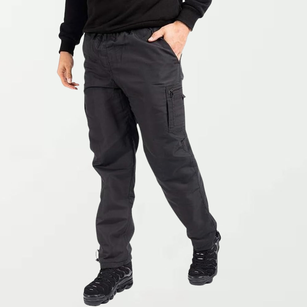 Mens Fleece Lined Thermal Cargo Trousers