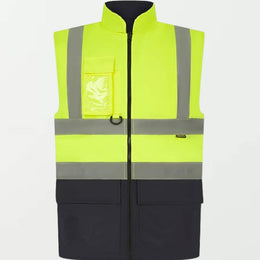 Men Bodywarmer High Visibility Reversible Workwear