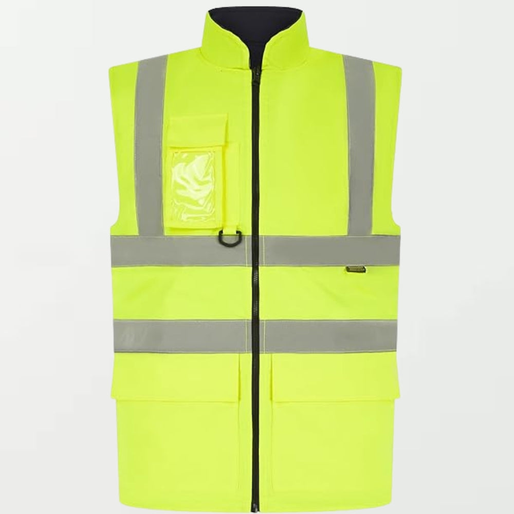 Men Bodywarmer High Visibility Reversible Workwear