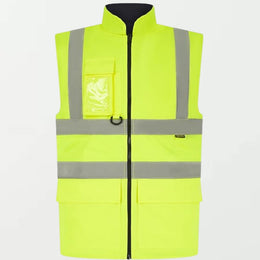 Men Bodywarmer High Visibility Reversible Workwear