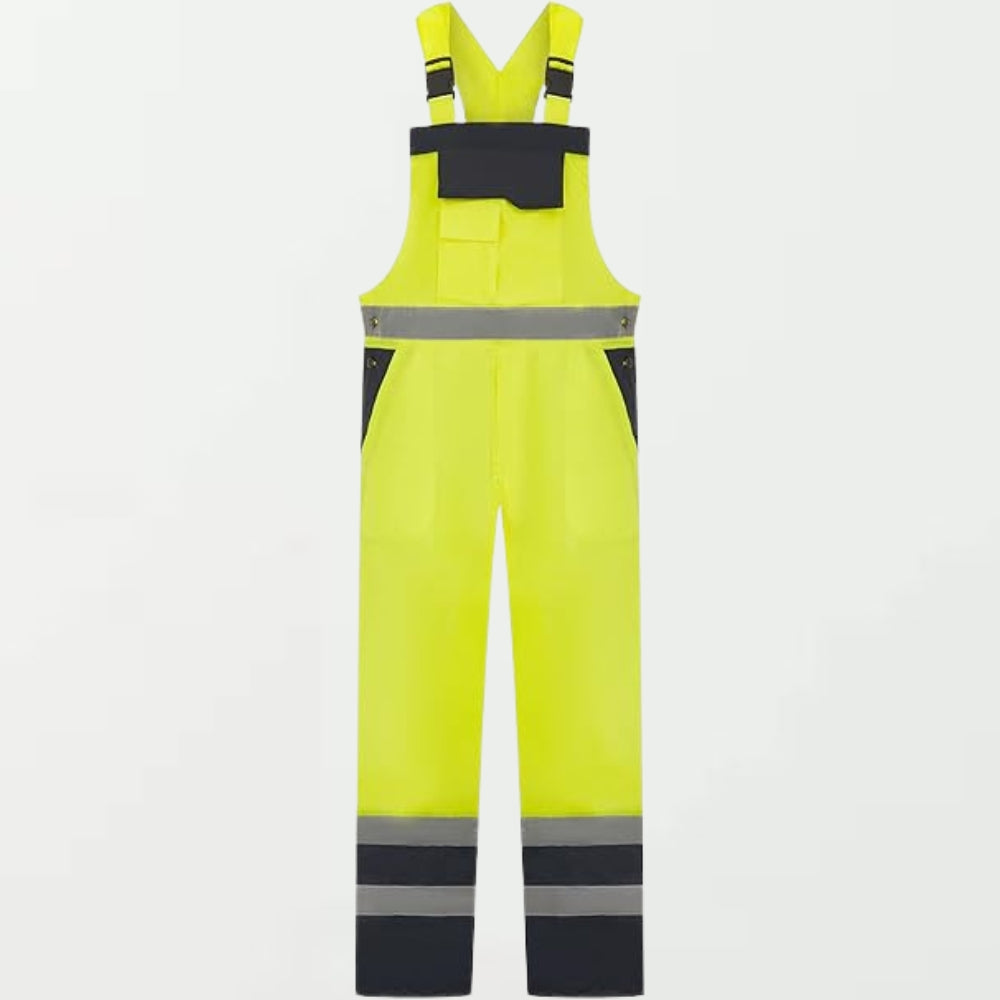 Men's Hi Vis Bib and Brace Waterproof Workwear